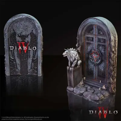 Figurine diablo iv hells gate bookend